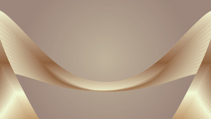 Gold curved abstract line texture texture background