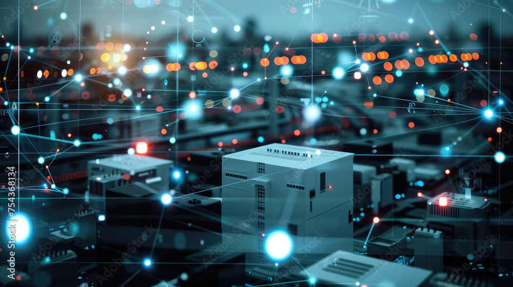 Leinwandbilder Internet of Things terminal devices are interconnected Data semantic context analysis Reverse engineering Protocol cracking. Generative AI.