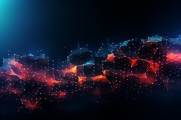 Abstract background with Time data processing visualization and Data science technology background,...