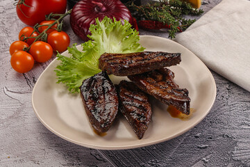 Grilled diet beef liver steak