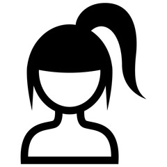 Woman hairstyle icon
