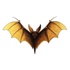 Naklejka premium bat cartoon on white background сreated with Generative Ai