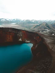 Washable wall murals Height scale view of the lake