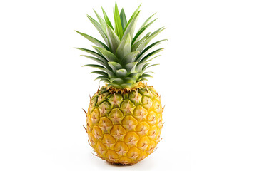 Fresh Pineapple Isolated on White Background - Ideal for Healthy Eating Concepts