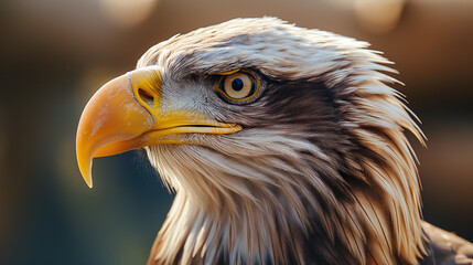 Obraz premium Majestic Golden Eagle Close-Up Captures Nature's Fierce Beauty