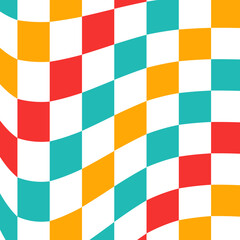 Checker Board Colorful Pattern
