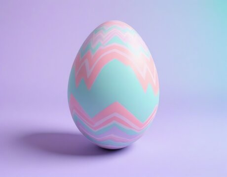 3. An image of an Easter egg designed with pastel-colored moonnee. 
