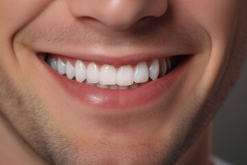a man smiles with his teeth showing сreated with Generative Ai