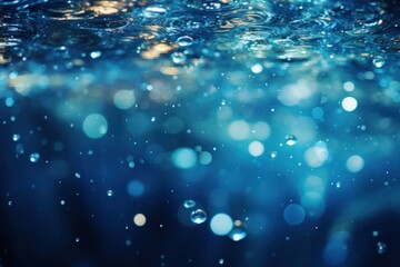 Floating Water Bubbles With Blurry Background Generative AI
