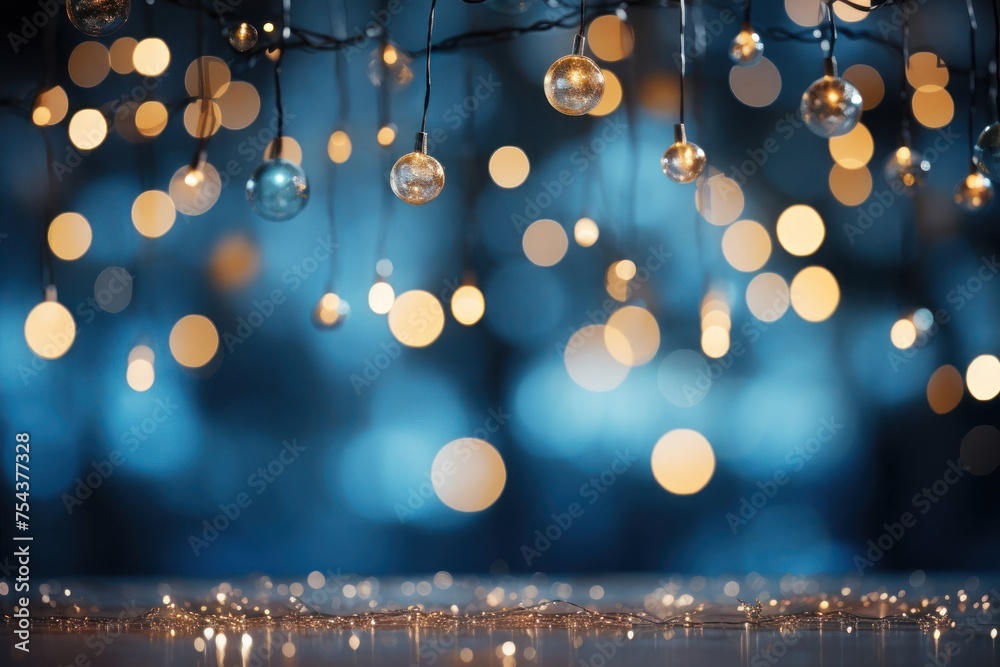 Poster array of hanging lights generative ai