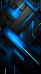 2d futuristic abstract wallpapers black background geometric background сreated with Generative Ai