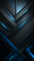 2d futuristic abstract wallpapers black background geometric background сreated with Generative Ai