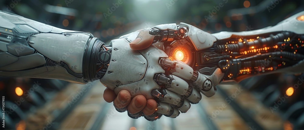 Poster artificial intelligence, machine learning, and the fourth industrial revolution are visible in the h