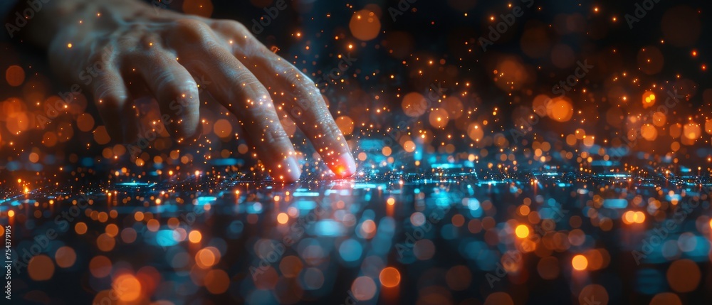 Poster In this article we are going to talk about hand holding digital chatbots that provide access to information and data in online networks, robot applications that provide global connections, AI,