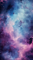 a blue and purple universe wallpaper with stars, in the style of light pink and dark cyan сreated with Generative Ai