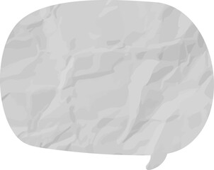 old grunge paper speech bubble, wrinkled element