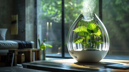 A bioengineered venus flytrap with enhanced air purifying capabilities for indoor use - obrazy, fototapety, plakaty