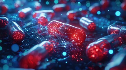 A drug development pipeline using computer models to predict molecular interactions - obrazy, fototapety, plakaty