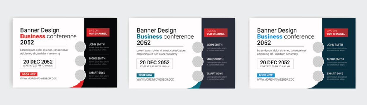 live webinar banner invitation social media post template and Marketing Strategies. corporate Business webinar invitation design	