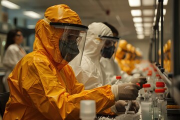 Fototapeta premium A biosafety lab studying highly contagious pathogens to develop new vaccines
