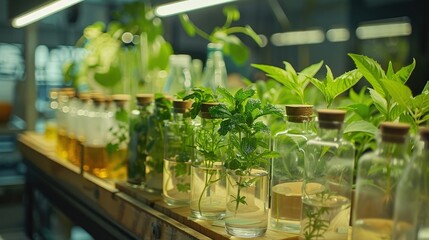 A synthetic biology lab creating custom organisms to detoxify polluted environments