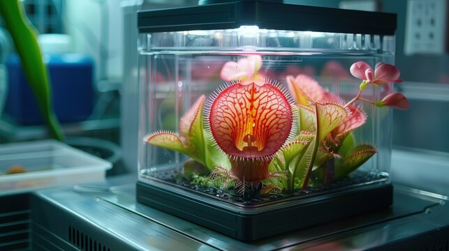 A bioengineered venus flytrap with enhanced air purifying capabilities for indoor use