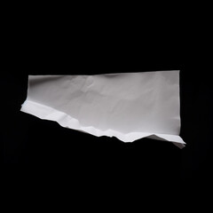 Obraz premium piece of paper on a black background сreated with Generative Ai