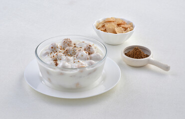 Dahi Bara or Dahi Vada... soft gram flour dumplings dipped in thick creamy yogurt.