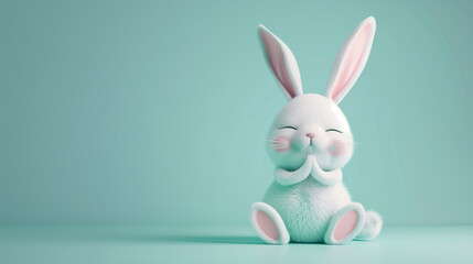 Cute Easter bunny plush toy character for kids