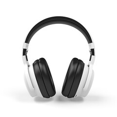 headphones, 3D model in minimalism on a white background сreated with Generative Ai