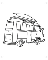 Transport coloring pages for kids, Vehicle coloring book, Vehicle illustration