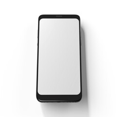 smartphone, 3D model in minimalism on a white background сreated with Generative Ai