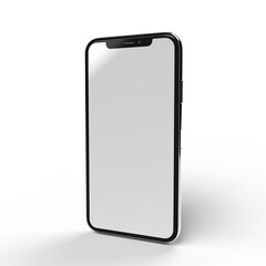 smartphone, 3D model in minimalism on a white background сreated with Generative Ai
