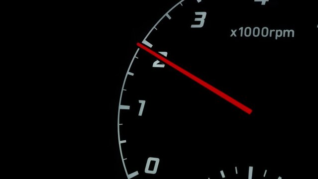 speedomthe arrow of the tachometer of the car shows the number of revolutions of the engine