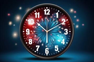Fototapeta premium clock on a dark background.