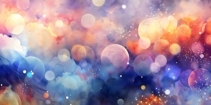 colorful bokeh background, abstract blurred background