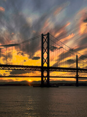 Forth Bridge at sunset
