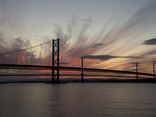 Forth Bridge at sunset