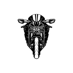 motorcycle ninja h2 front view line art vector illustration © Erwin Setiawann