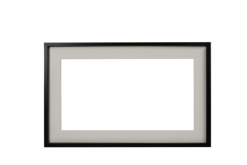 an empty black frame with a white pass partout