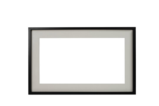 an empty black frame with a white pass partout