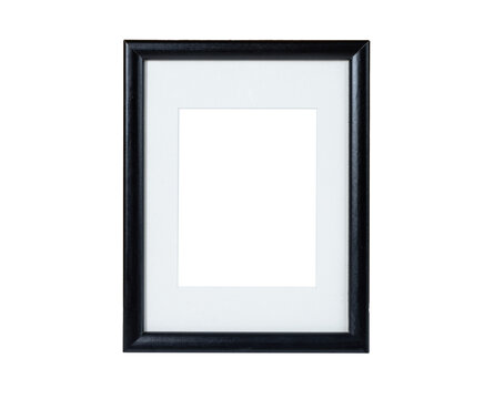 an empty black frame with a white pass partout