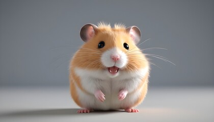 Cute and smiling hamster