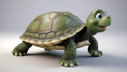 Cute and smiling turtle