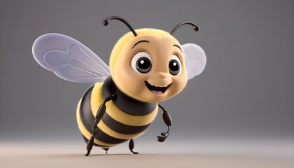 Cute and smiling bee