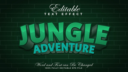 Obraz premium Jungle adventure text effect