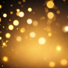 Yellow and gold bokeh with elegant sparkling particles on dark background