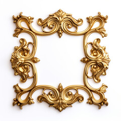 golden plaque on white background сreated with Generative Ai