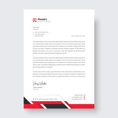 Obraz premium Professional corporate modern letterhead design, creative modern letter head design template