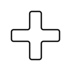 Medical cross icon. Illustration